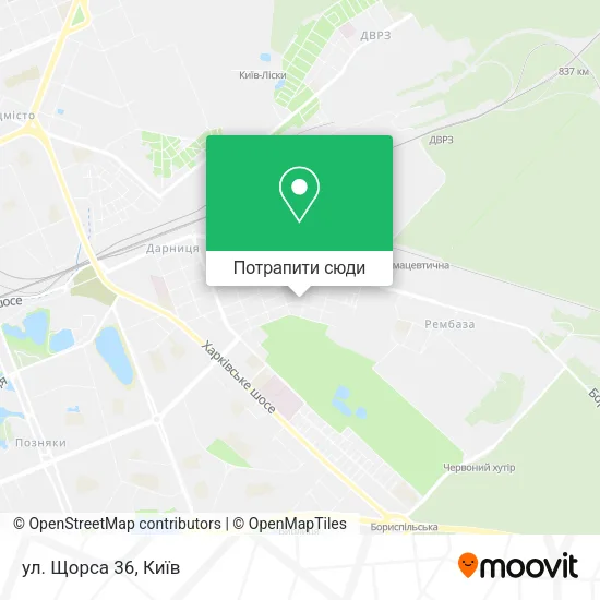 Карта ул. Щорса 36