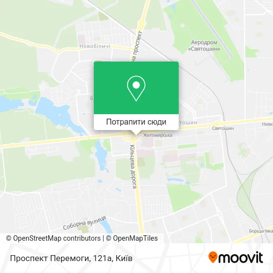 Карта Проспект Перемоги, 121а