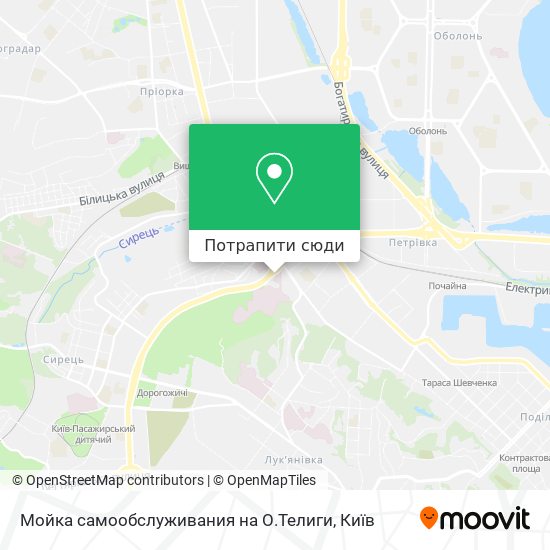 Карта Мойка самообслуживания на О.Телиги