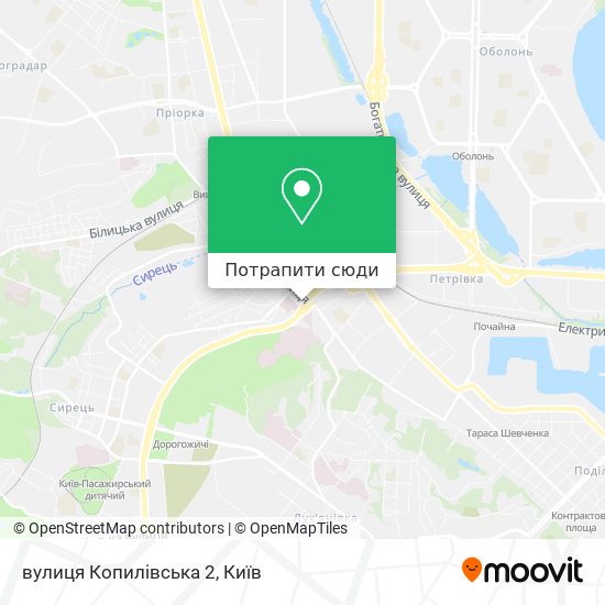 Карта вулиця Копилівська 2