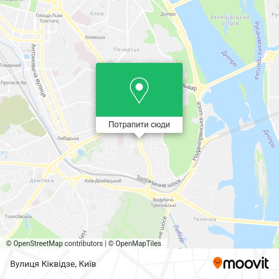 Карта Вулиця Кіквідзе