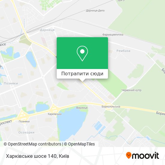 Карта Харківське шосе 140