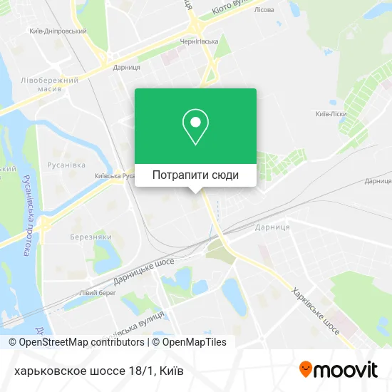 Карта харьковское шоссе 18/1