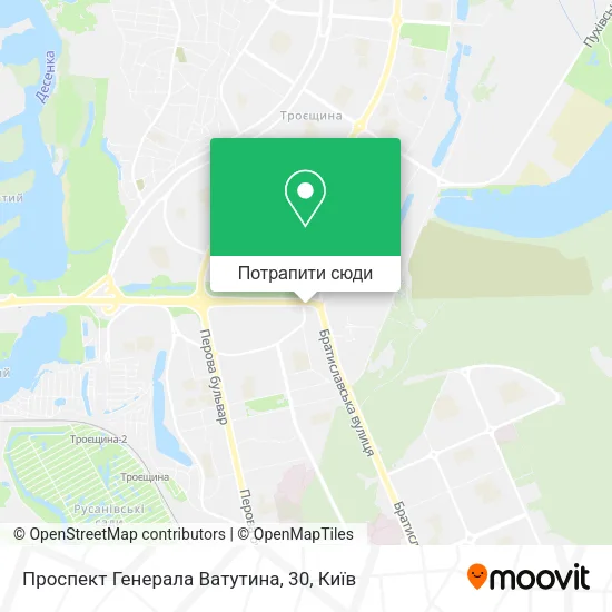 Карта Проспект Генерала Ватутина, 30