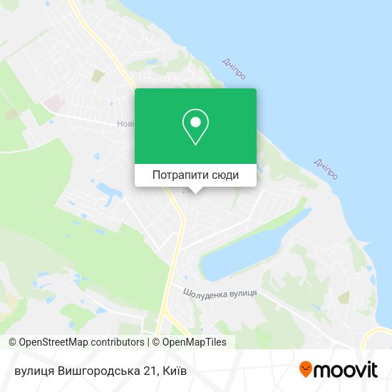 Карта вулиця Вишгородська 21