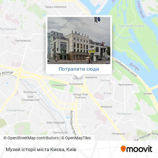 Карта Музей історії міста Києва