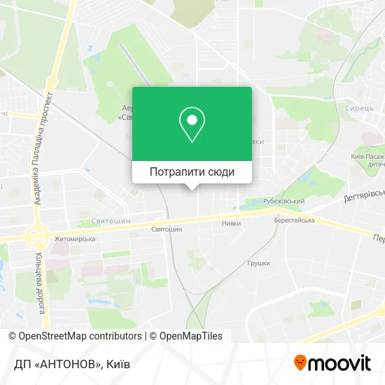 Карта ДП «АНТОНОВ»