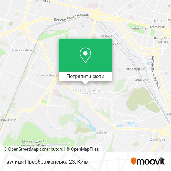 Карта вулиця Преображенська 23