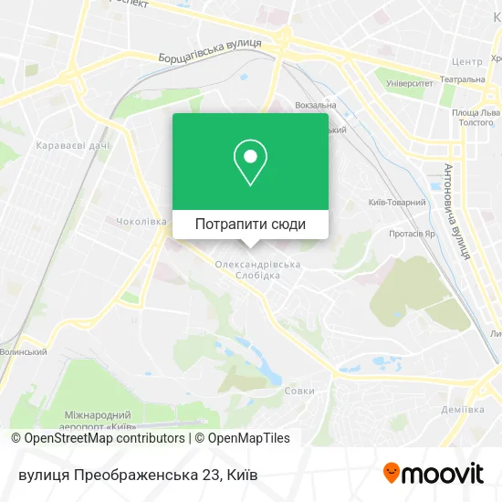 Карта вулиця Преображенська 23