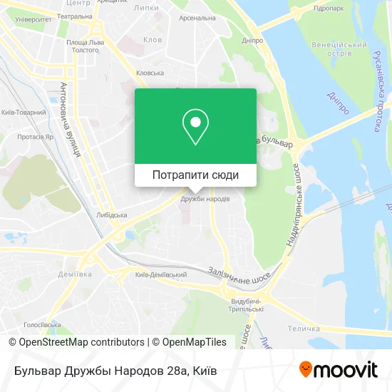 Карта Бульвар Дружбы Народов 28а