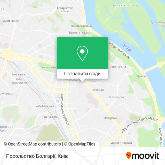 Карта Посольство Болгарії