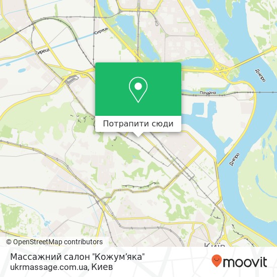 Карта Массажний салон "Кожум’яка" ukrmassage.com.ua