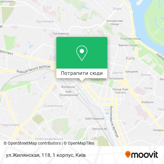 Карта ул.Жилянская, 118, 1 корпус