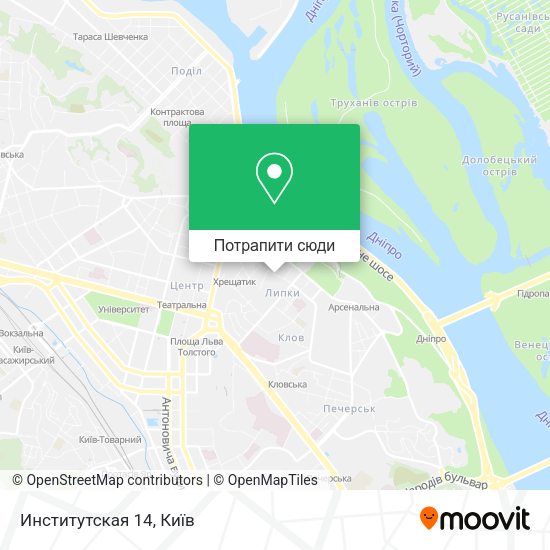 Карта Институтская 14