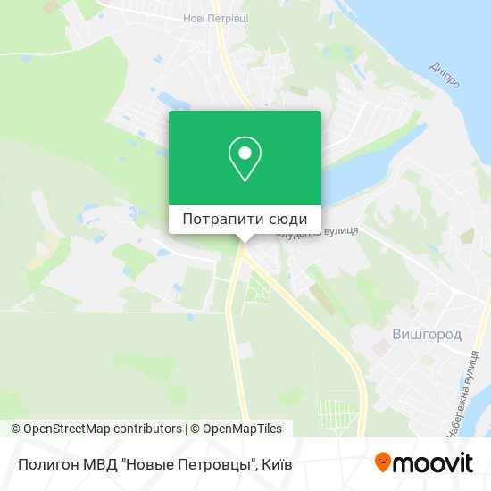 Карта Полигон МВД "Новые Петровцы"