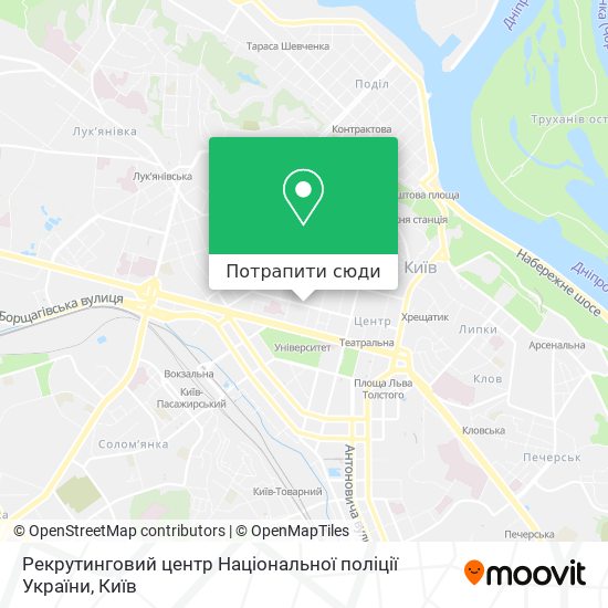 Карта Рекрутинговий центр Національної поліції України