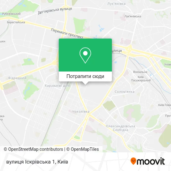 Карта вулиця Іскрівська 1