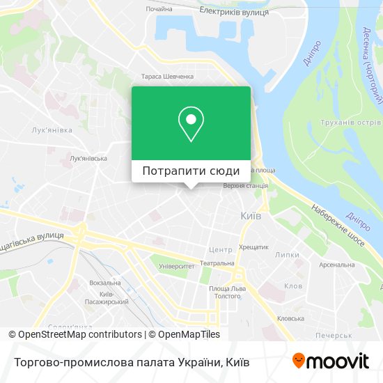 Карта Торгово-промислова палата України
