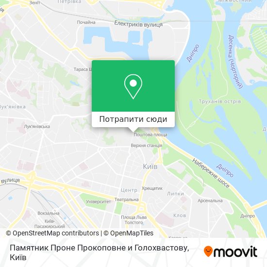 Карта Памятник Проне Прокоповне и Голохвастову