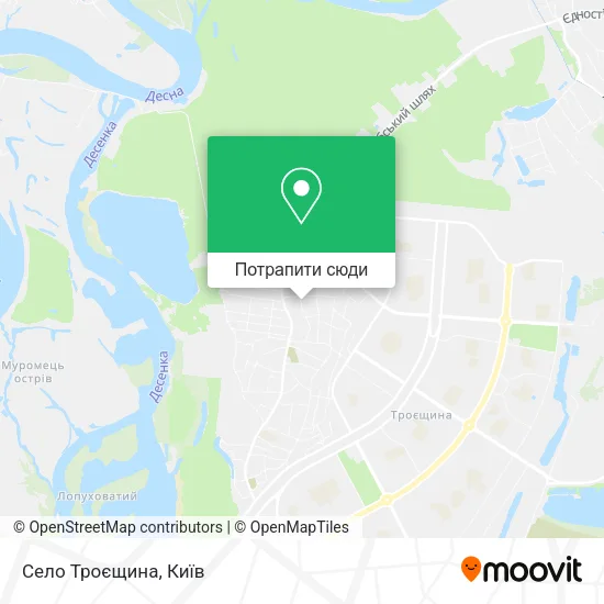 Карта Село Троєщина