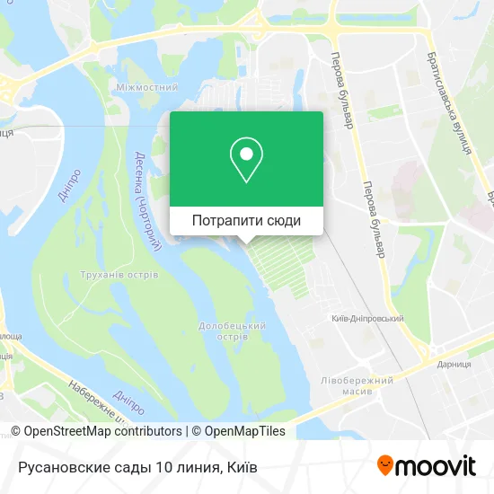 Карта Русановские сады 10 линия