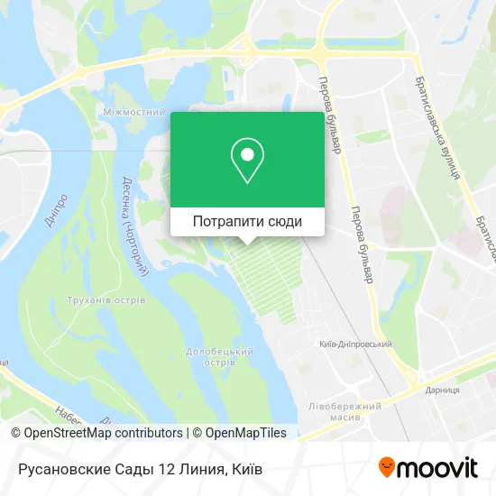 Карта Русановские Сады 12 Линия