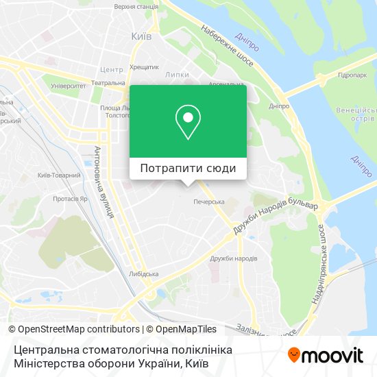 Карта Центральна стоматологічна поліклініка Міністерства оборони України