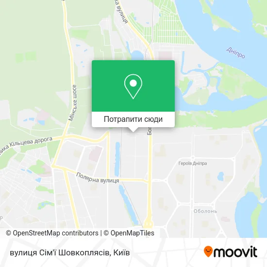 Карта вулиця Сім'ї Шовкоплясів