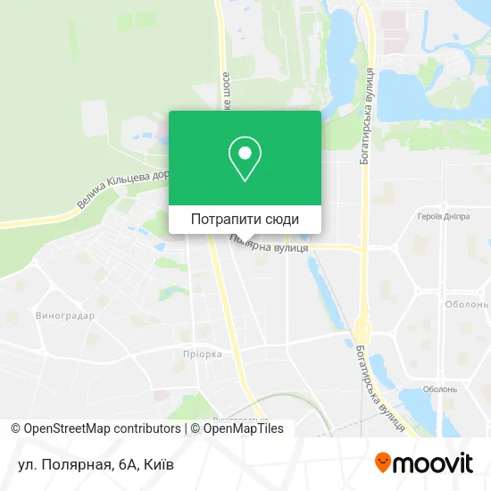 Карта ул. Полярная, 6А