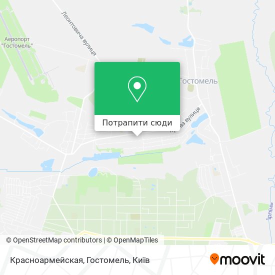 Карта Красноармейская, Гостомель