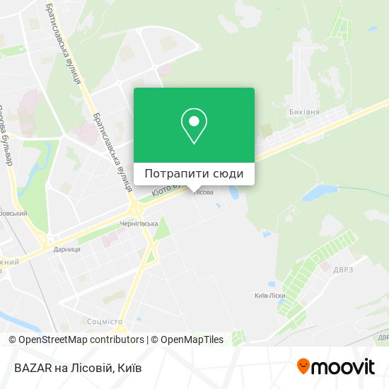 Карта BAZAR на Лісовій