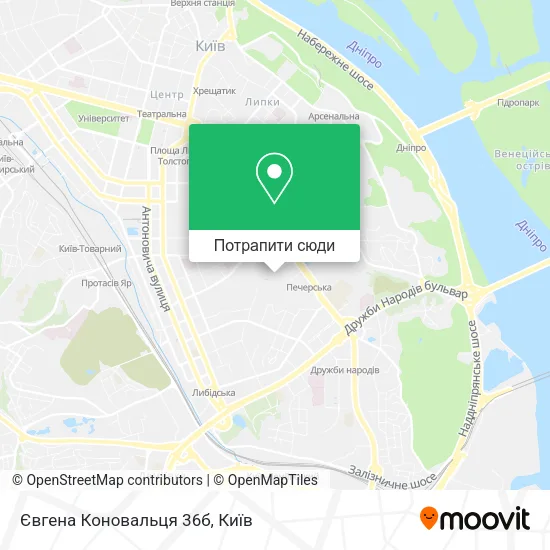 Карта Євгена Коновальця 36б