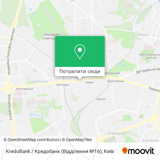 Карта KredoBank / Кредобанк (Відділення №16)