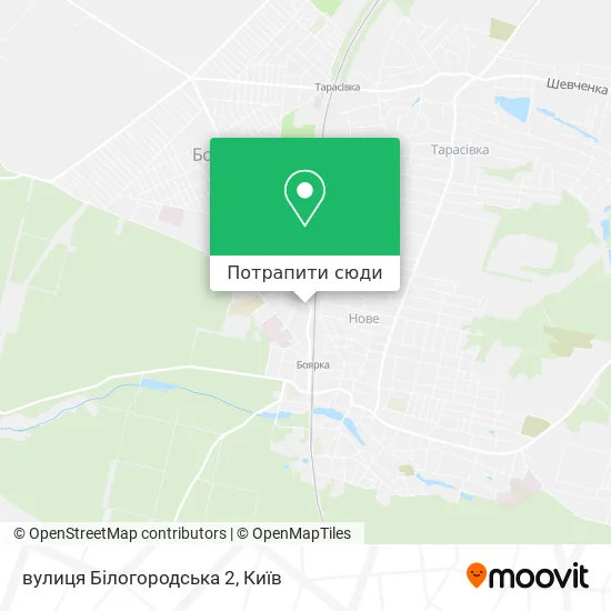 Карта вулиця Білогородська 2