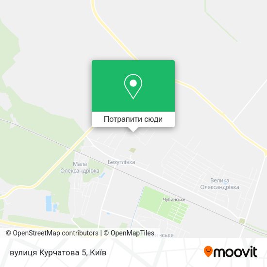 Карта вулиця Курчатова 5