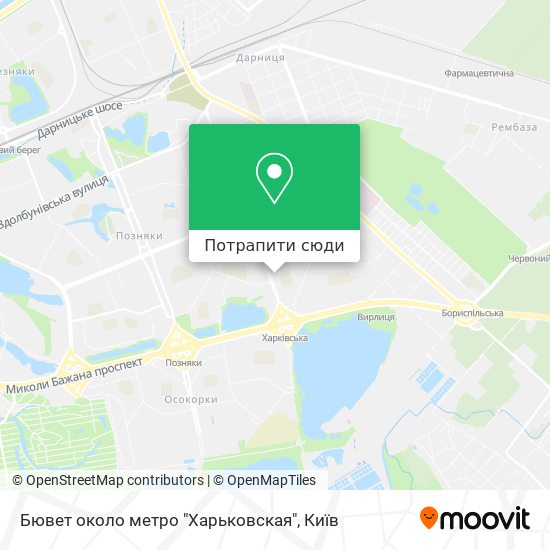 Карта Бювет около метро "Харьковская"