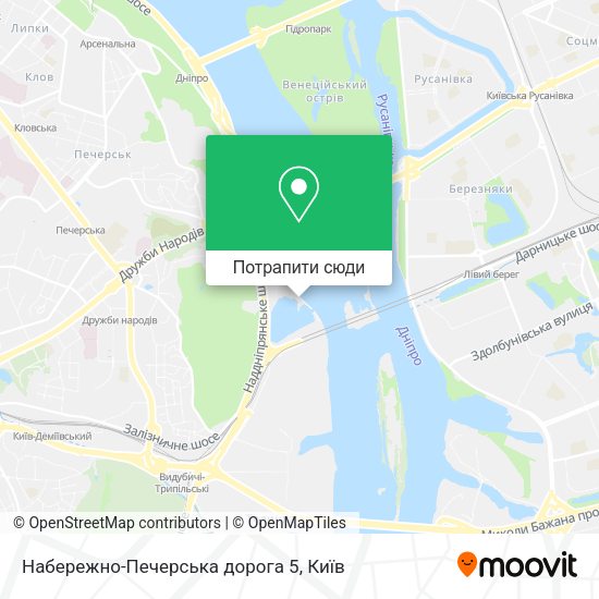 Карта Набережно-Печерська дорога 5