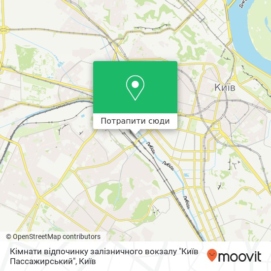 Карта Кімнати відпочинку залізничного вокзалу "Київ Пассажирський"