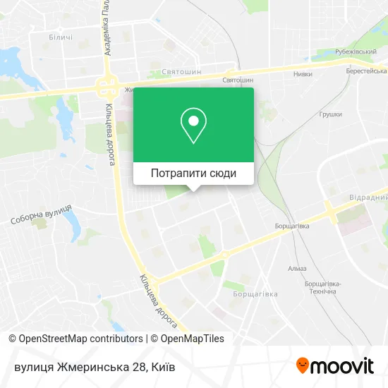 Карта вулиця Жмеринська 28