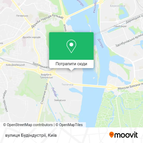 Карта вулиця Будіндустрії