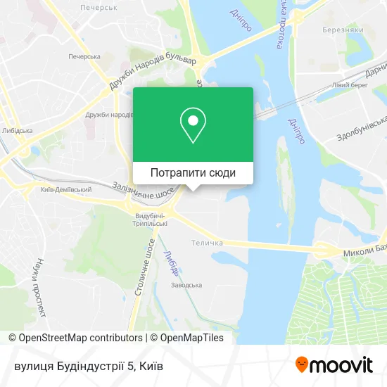 Карта вулиця Будіндустрії 5