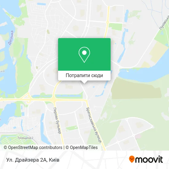 Карта Ул. Драйзера 2А