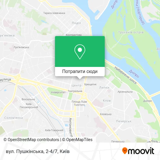 Карта вул. Пушкінська, 2-4/7