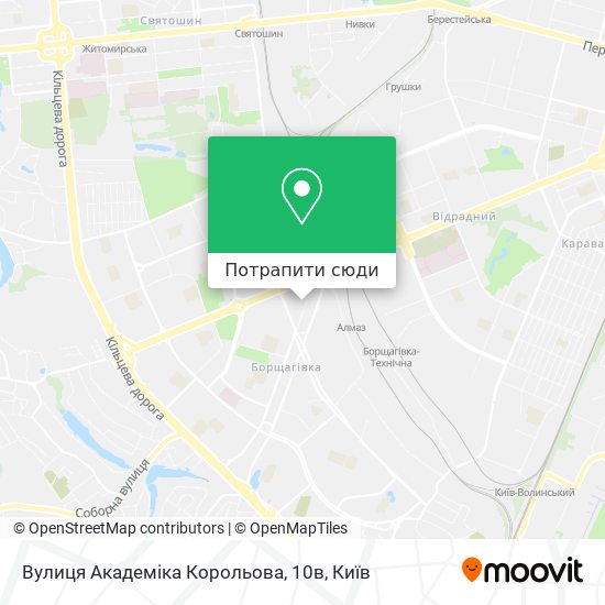 Карта Вулиця Академіка Корольова, 10в