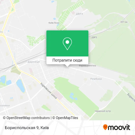 Карта Бориспольская 9