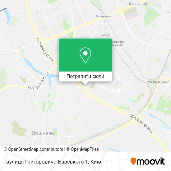 Карта вулиця Григоровича-Барського 1