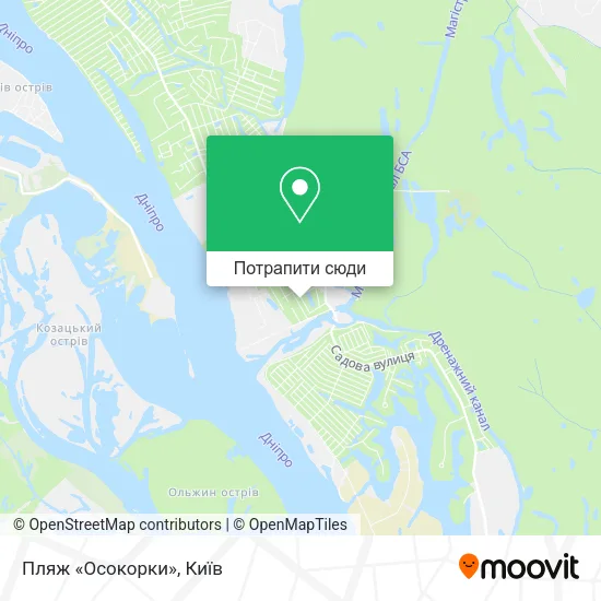 Карта Пляж «Осокорки»