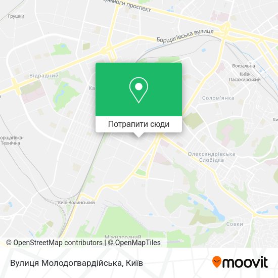 Карта Вулиця Молодогвардійська