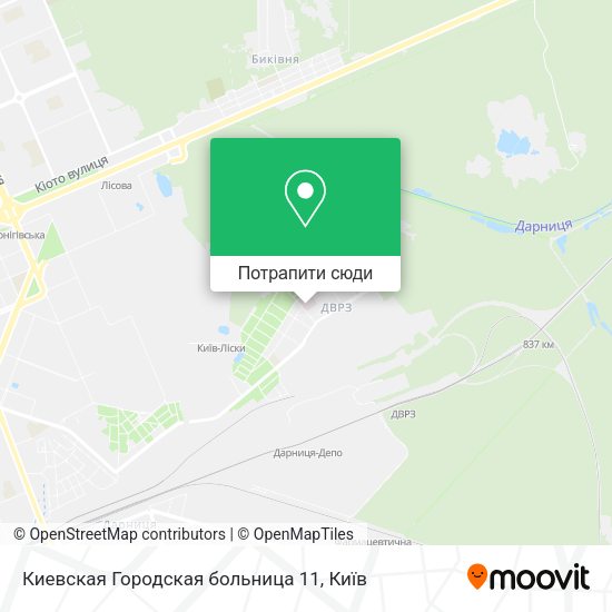 Карта Киевская Городская больница 11