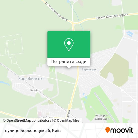 Карта вулиця Берковецька 6